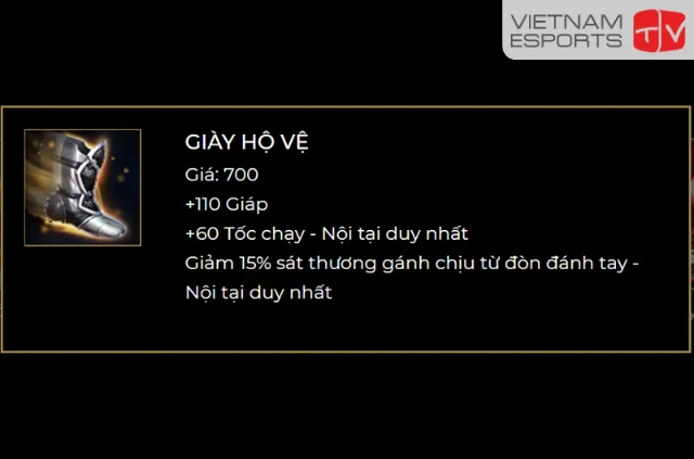 Giày hộ vệ giúp giảm sát thương từ đòn đánh tay