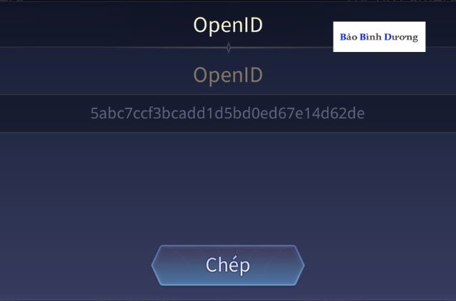 OpenID chứa đựng 32 chữ và số, duy nhất cho mỗi tài khoản