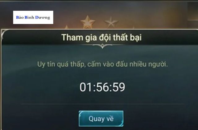 Những hình phạt khi điểm uy tín thấp